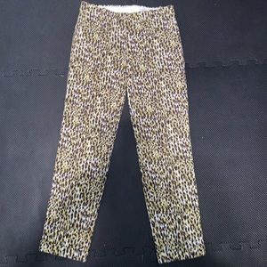 JCrew Cafe Capri Cheetah Pants